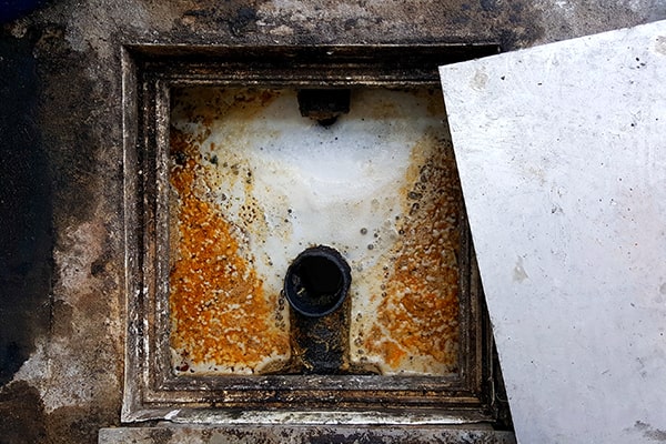 during grease trap cleaning, the accumulated grease is removed, the trap is thoroughly cleaned and then inspected for any issues